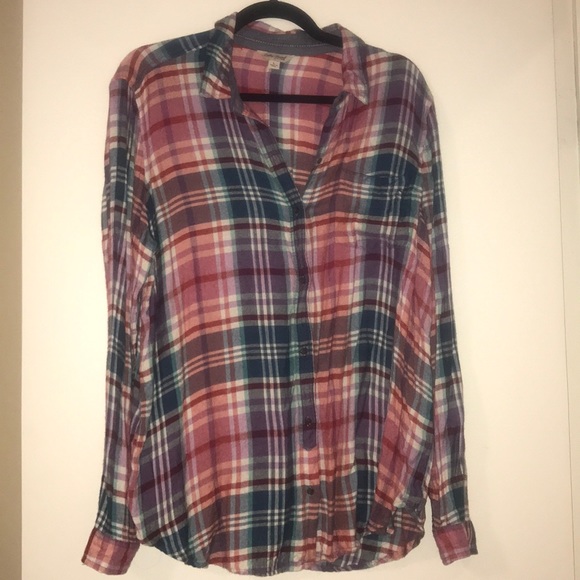 Lucky brand plaid top - Picture 1 of 4